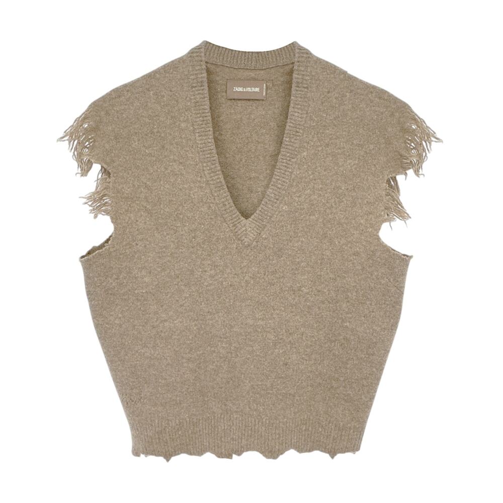 ZADIG and VOLTAIRE Sweater Vest in Tan XS